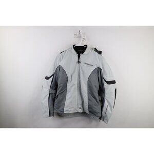 New Streetwear Womens XL Waterproof Padded Full Zip Moto Racing Riding Jacket